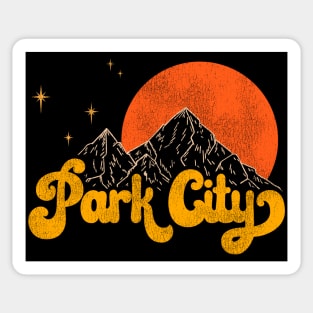 Vintage Park City Utah Mid Century Distressed Aesthetic Sticker